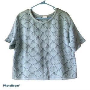 Vintage Neiman Marcus Mint Green Knitted Cropped Sweater